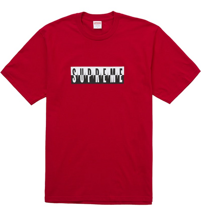Supreme "Split Logo" Tee Red