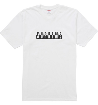 Supreme "Split Logo" Tee White