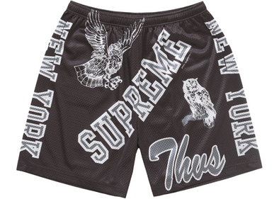 Supreme "Varsity" Mesh Shorts Black
