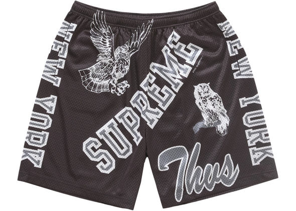 Supreme "Varsity" Mesh Shorts Black