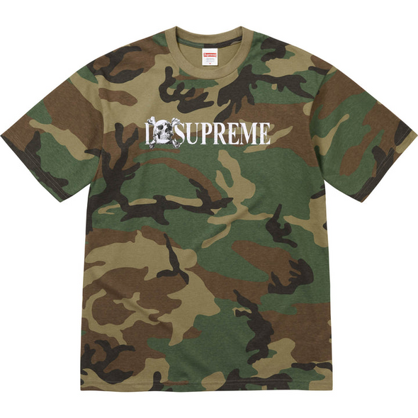 Supreme "Skull" Tee Woodland Camo