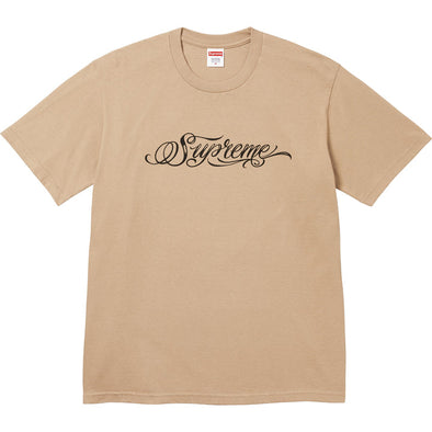 Supreme "Script" Tee Khaki