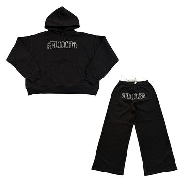 Floor 914 "VVS" Sweat Suit Set Black