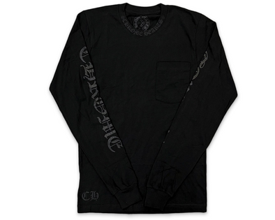 Chrome Hearts "Neck Logo" L/S Tee Black/Black