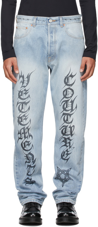 VETEMENTS "Couture" Jeans Blue