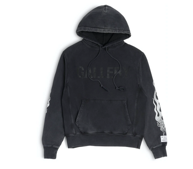 Gallery Dept. "Flames" Hoodie Black