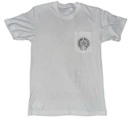 Chrome Hearts "Miami Horseshoe Logo" Pocket Tee White