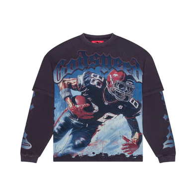Godspeed "Endzone Dual Layered" L/S Tee Navy