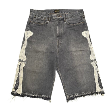 Kapital "Bone" Denim Shorts Black