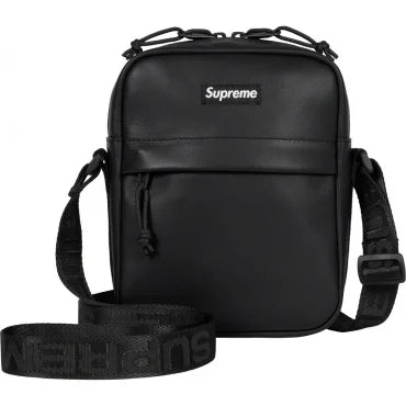 Supreme "Leather" Shoulder Bag Black