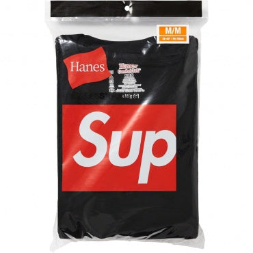 Supreme Hanes Tagless Tees (3 Pack) Black