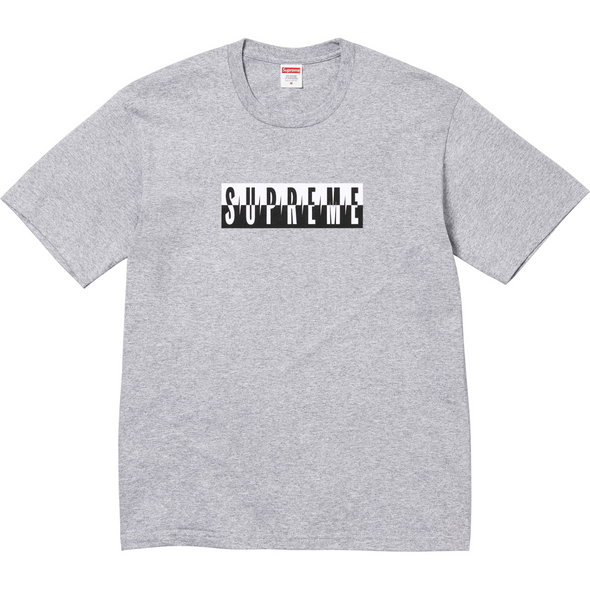 Supreme "Split Logo" Tee Heather Grey