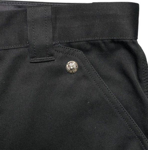 Chrome Hearts "Double Knee" Carpenter Shorts Black