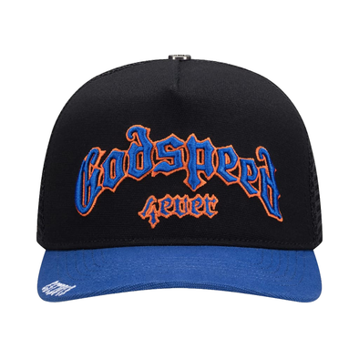 Godspeed "Forever" Trucker Hat Black/Blue/Orange
