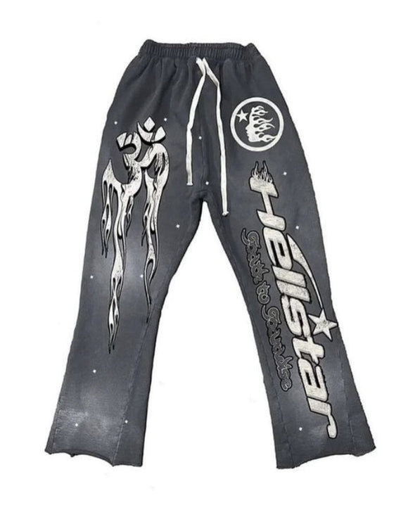 Hellstar Studios "Path to Paradise" Flare Sweatpants Black