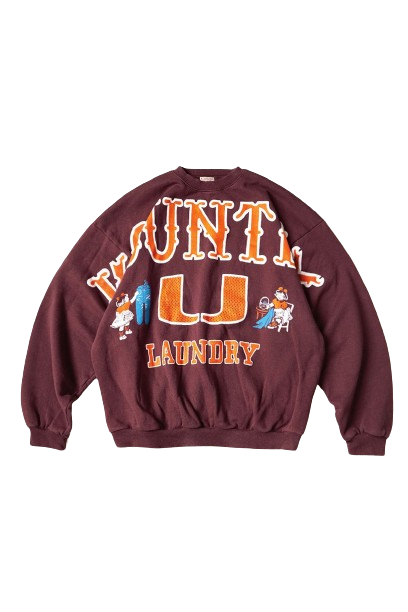 Kapital "Big Kountry Printed" Crewneck Burgundy