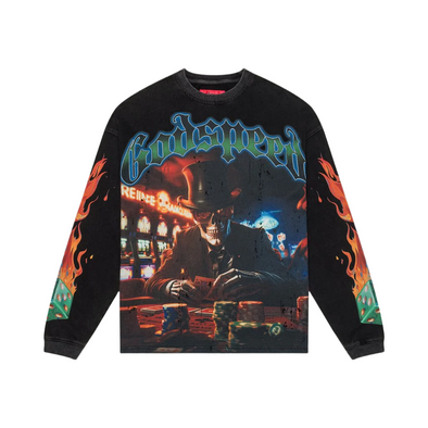 Godspeed "Life's A Gamble" L/S Tee Black