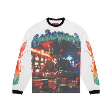 Godspeed "Life's A Gamble" L/S Tee White