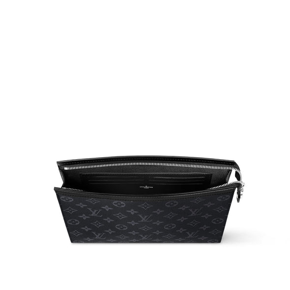 Louis Vuitton "Pochette Voyage MM" Monogram Eclipse
