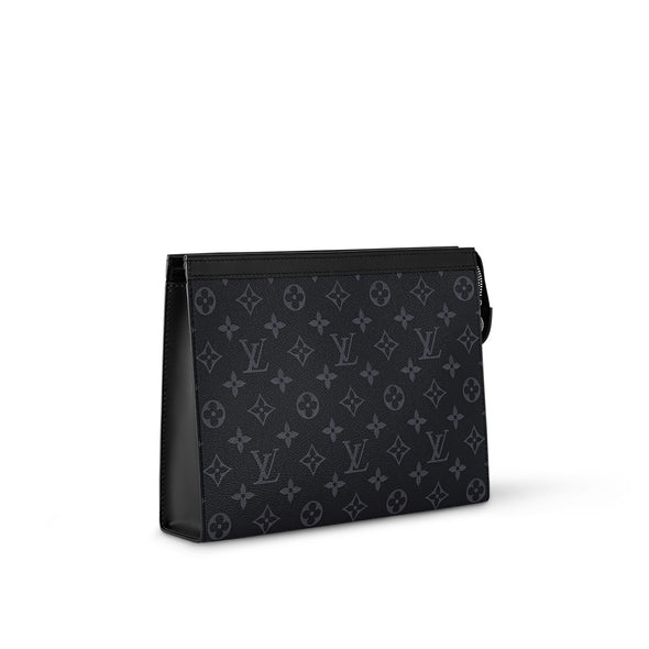 Louis Vuitton "Pochette Voyage MM" Monogram Eclipse