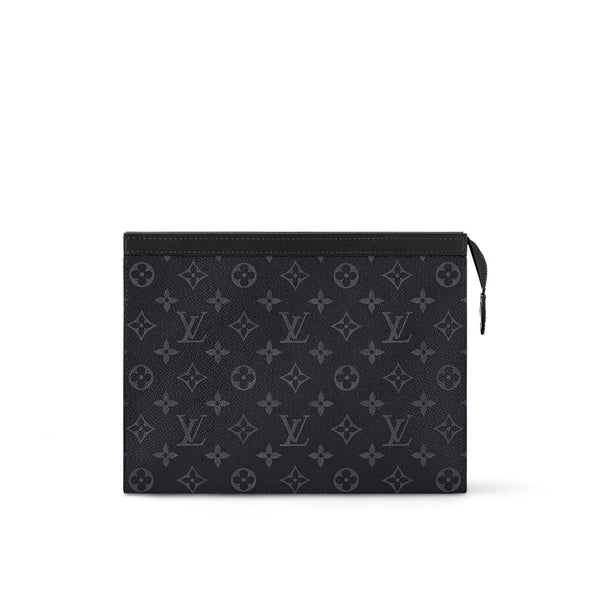 Louis Vuitton "Pochette Voyage MM" Monogram Eclipse