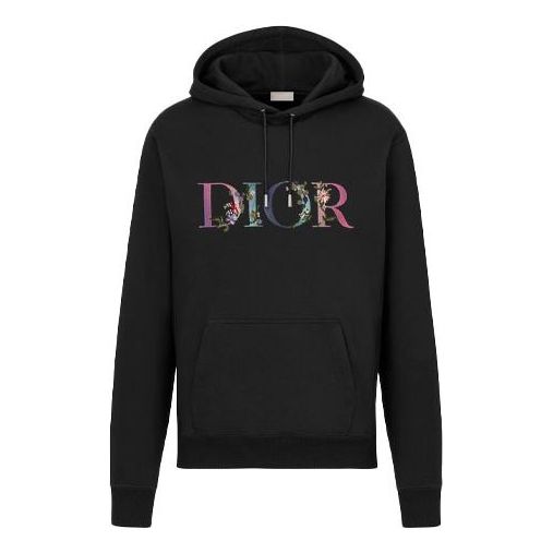 Christian Dior "Flowers Embroidered" Hoodie Black (Worn)