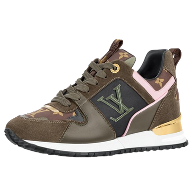 Louis Vuitton "Run Away Sneakers" Brown Women's (Worn)