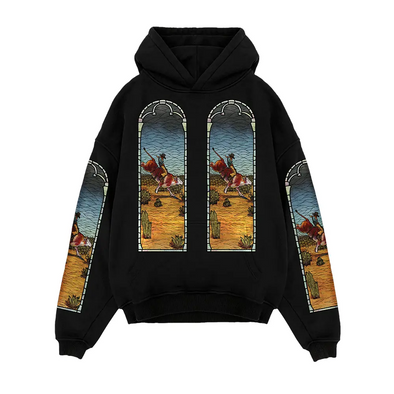 Who Decides War x EST Gee "Stained Glass" Hoodie Black