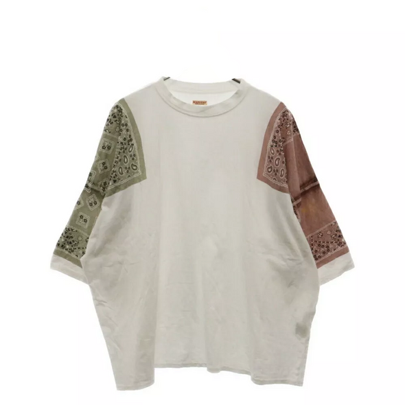 Kapital "Oversized Bandana-Print" T-Shirt Green/Brown