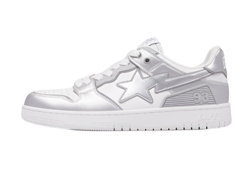 A Bathing Ape SK8 Sta #4 "Silver White"