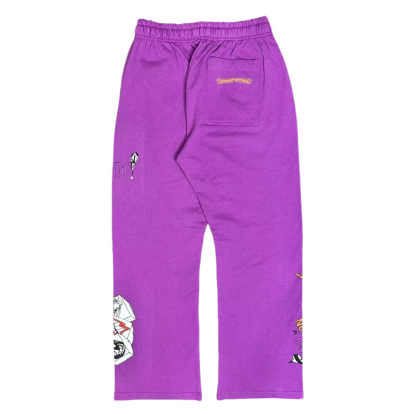 Chrome Hearts x Matty Boy "I Want More Not Less" Sweatpants Purple