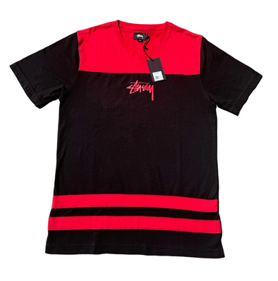 Stussy "Double Stripe" Tee Black/Red
