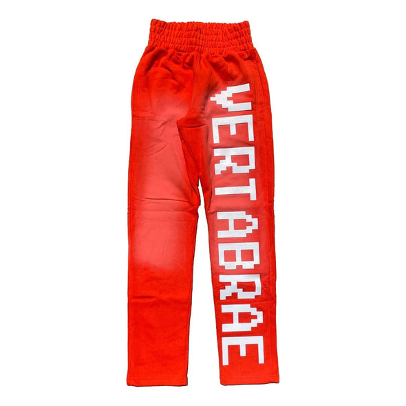 VERTEBRAE SWEATPANTS WASHED RED