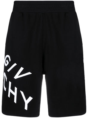 Givenchy "Embroidered Refracted Logo" Shorts Black
