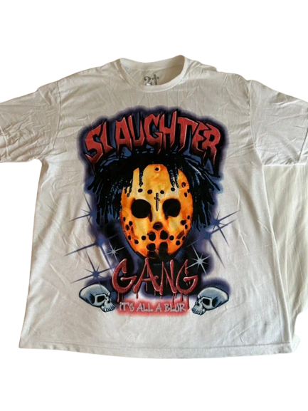 Drake x 21 Savage "Slaughter Mask" Tee White