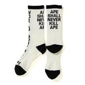BAPE "Ape Shall Never Kill Ape" Socks White