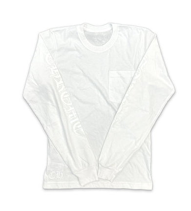 Chrome Hearts "Neck Logo" L/S Tee White/White