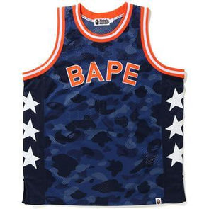 BAPE Color Camo Basketball Tank Top Navy