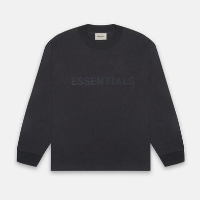FEAR OF GOD ESSENTIALS "3D Silicon" L/S Tee Black