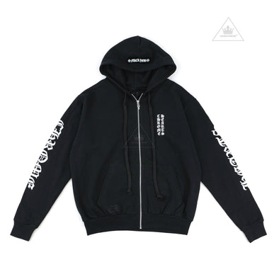 Chrome Hearts "Script Letters" Zip Up Black