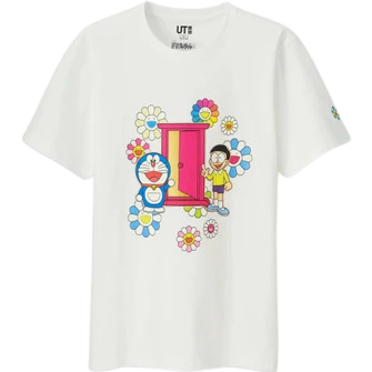 Murakami x Doraemon x Uniqlo "Door" Tee White