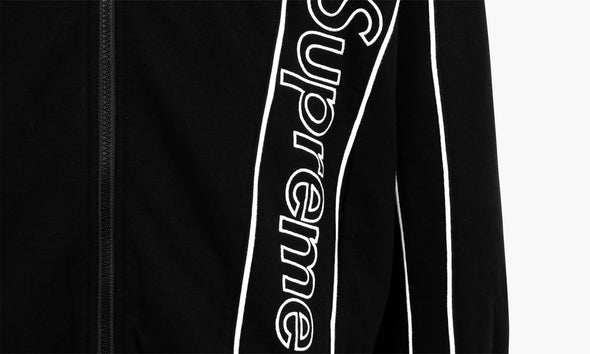 Supreme "Track Paneled" Zip Up Hooded Sweatshirt Black