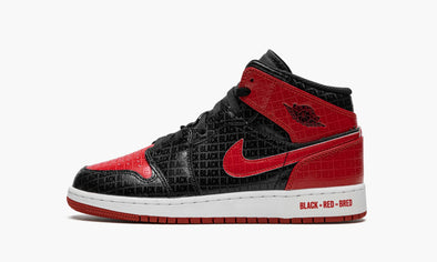 Jordan 1 Mid "Bred Text" Grade School