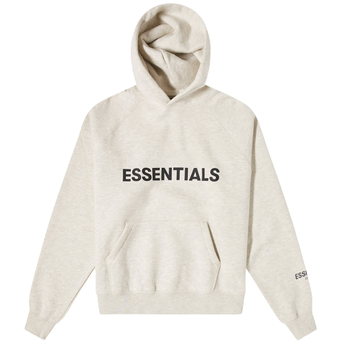 FEAR OF GOD ESSENTIALS "3D Silicon" Hoodie Light Heather Oatmeal