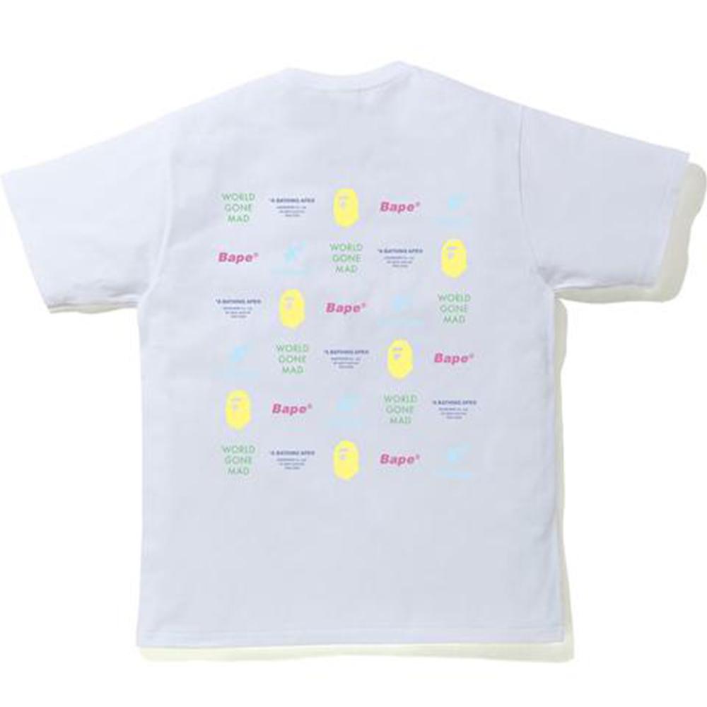 BAPE Bicolor Multi Logo Tee White STVTEMENT