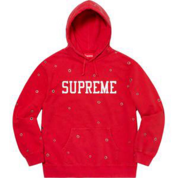 Supreme "Eyelet Hoodie" Red