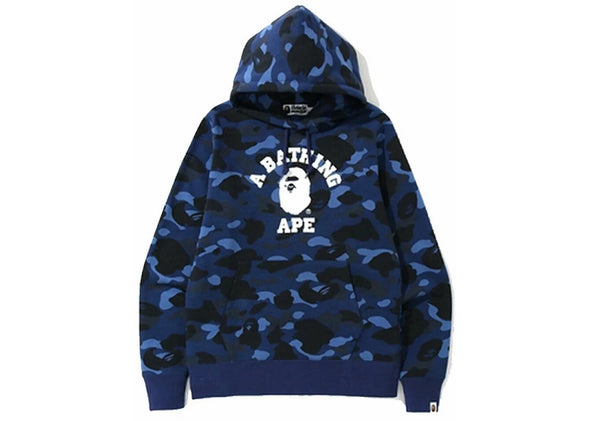 BAPE “Color Camo College” Pullover Hoodie Navy