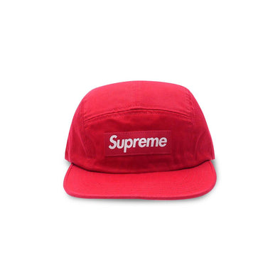 Supreme "Washed Twill Zipper Pocket" Camp Cap Red