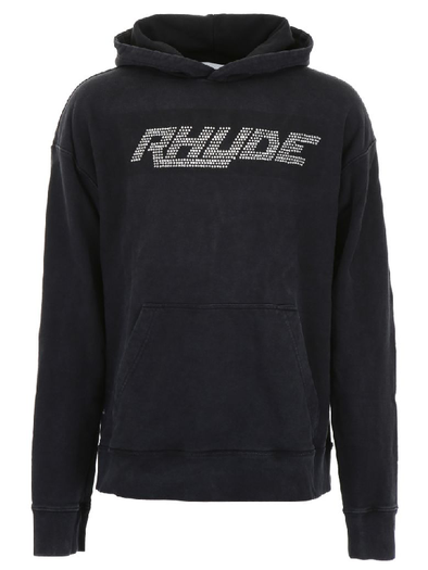 Rhude X Swarovski "Crystal Logo" Hoodie Black