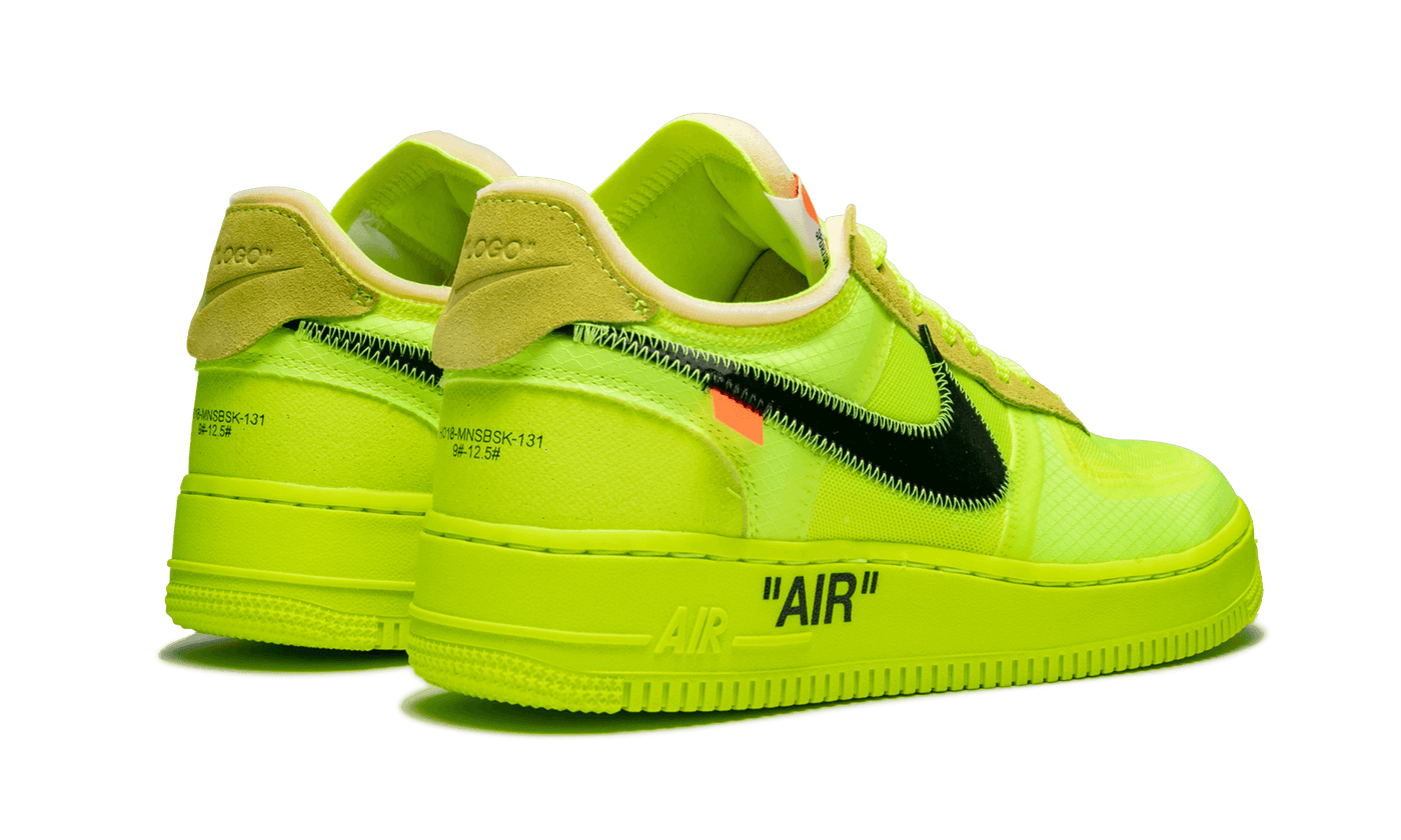 Nike off white 2025 air force 1 neon